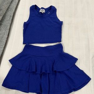 sls apparel tank and skirt set: blue